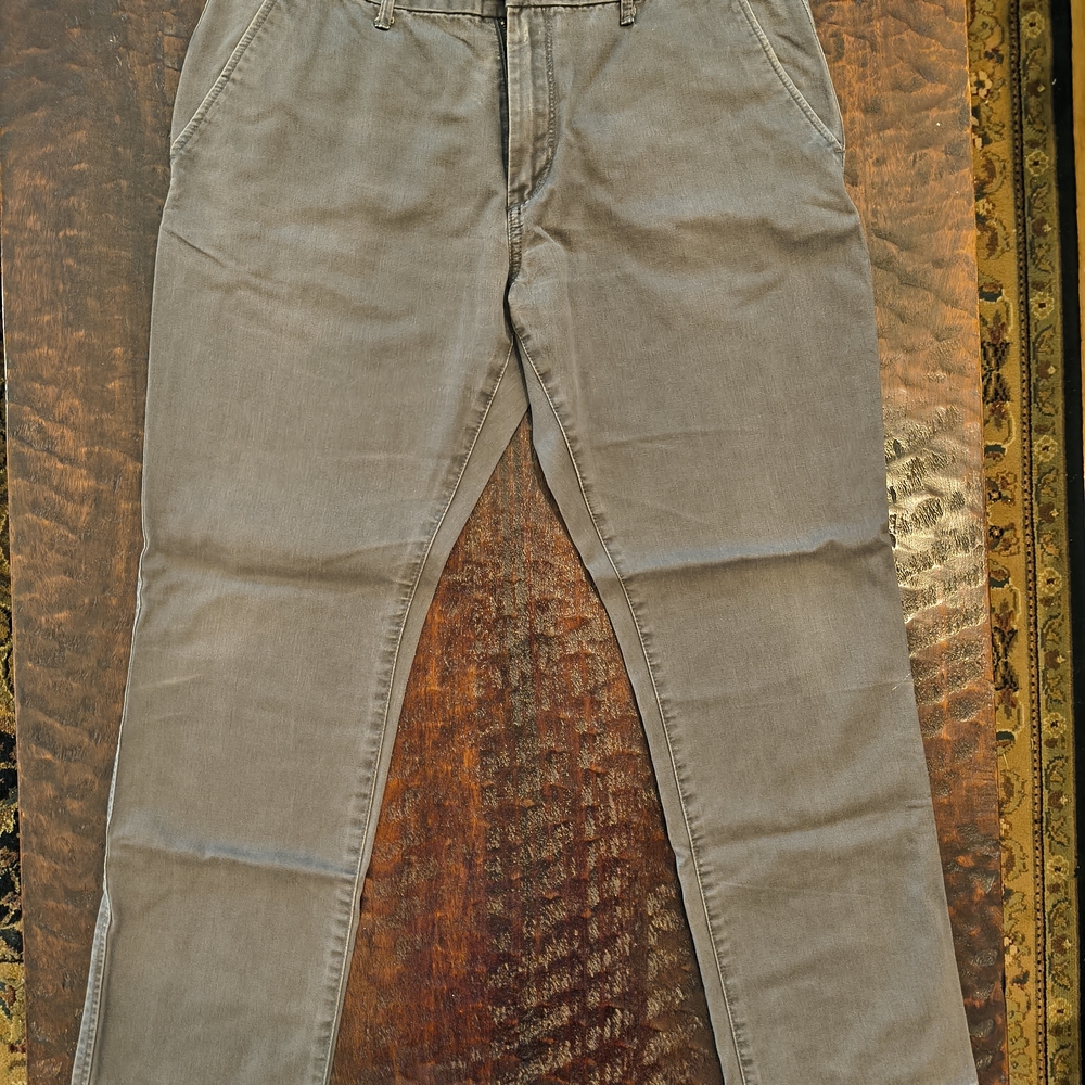 Gap Men's Casual Gray Pants Lived In Tapered Khakis 33x30